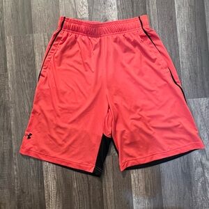 Under Armour Raid 2.0 Shorts Venom Red. Basketball athletic shorts. Men’s size S